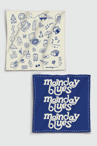 Monday Blues Bandanas (Pack of 2)